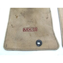 Mazda MX-5 NB Fußmatten beige mit rotem MX-5 Logo Original Mazda